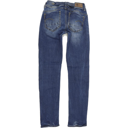 G-Star Midge Mid Women Blue Straight Regular Stretch Jeans W28 L30