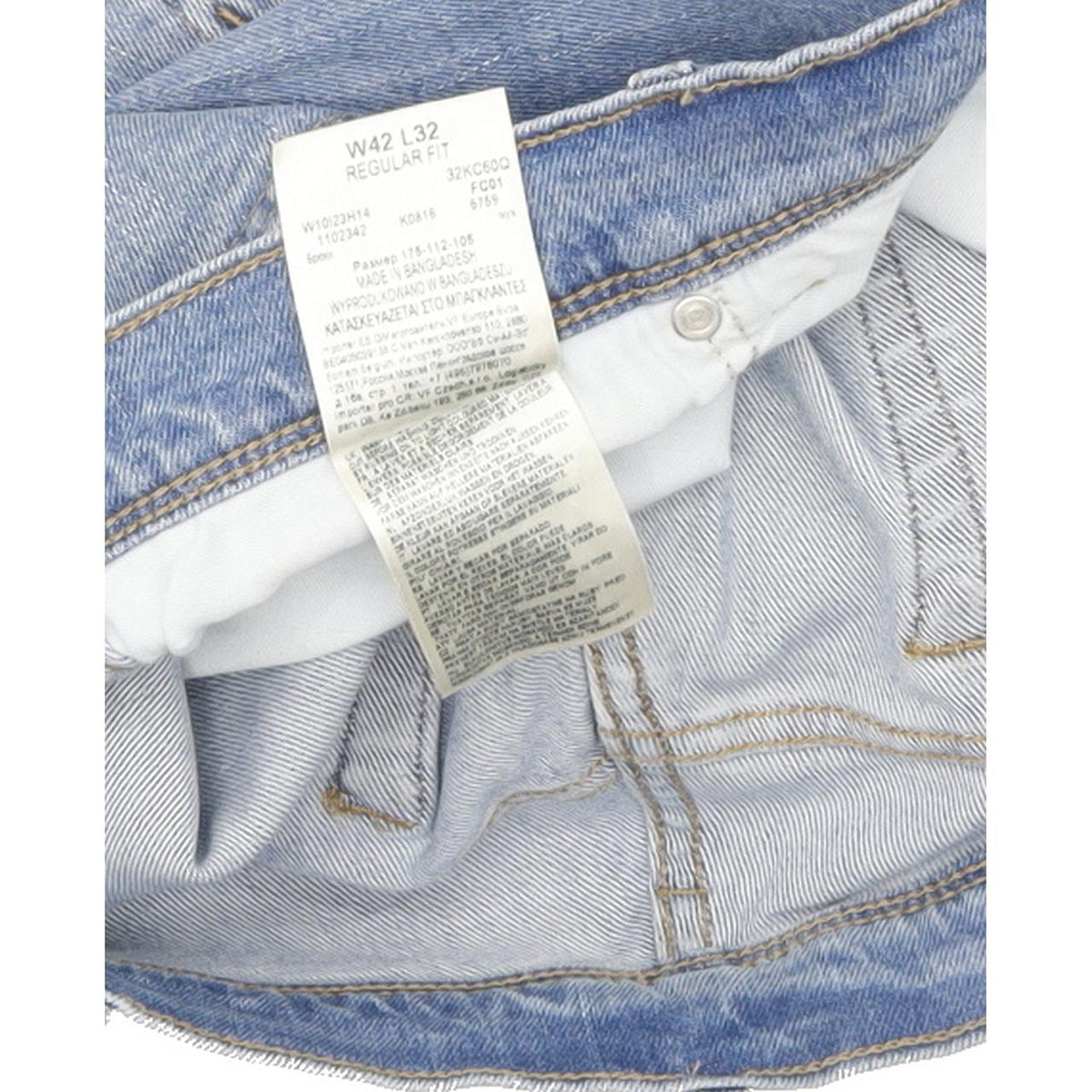Wrangler Men Blue Straight Regular Stretch Jeans W42 L32