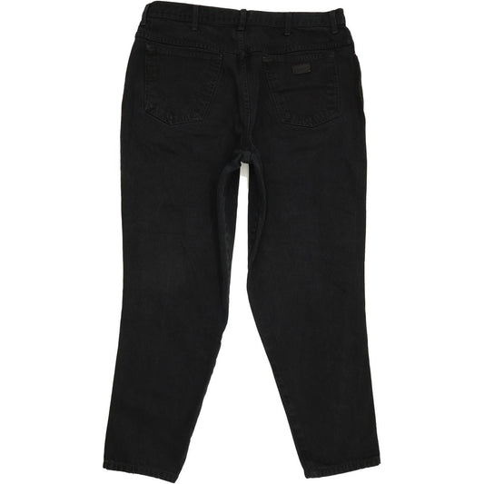 Wrangler Utha Men Black Straight Regular Jeans W37 L29