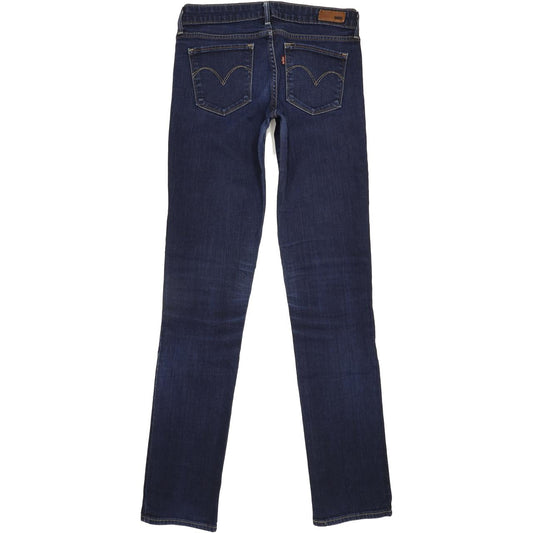 Levi's Curve Women Blue Straight Slim Stretch Jeans W28 L33