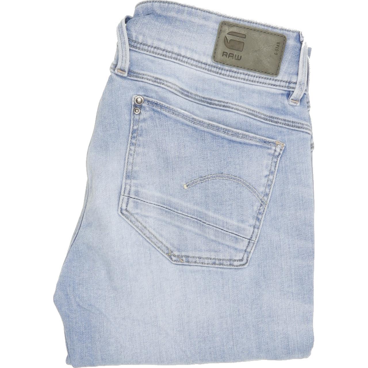 G-Star Lynn Women Blue Skinny Slim Jeans W25 L28