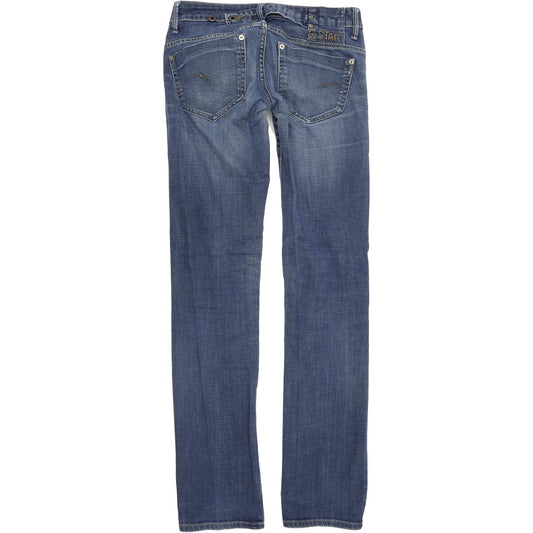 G-Star Midge Women Blue Straight Regular Stretch Jeans W28 L33