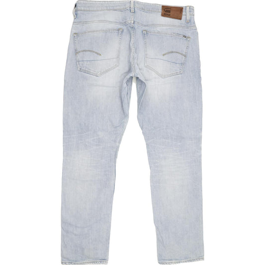 G-Star 3301 Men Blue Tapered Regular Stretch Jeans W37 L32