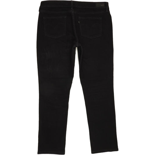 Levi's Slight Curve Women Black Straight Regular Stretch Jeans W33 L29