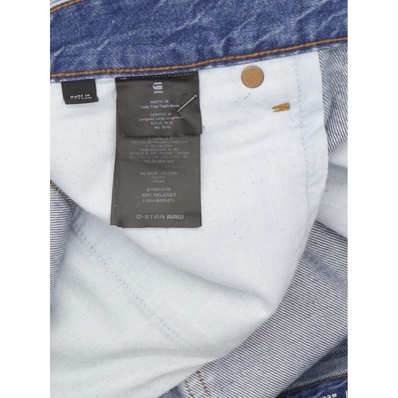 G-Star 3301 Men Blue Straight Relaxed Jeans W39 L31