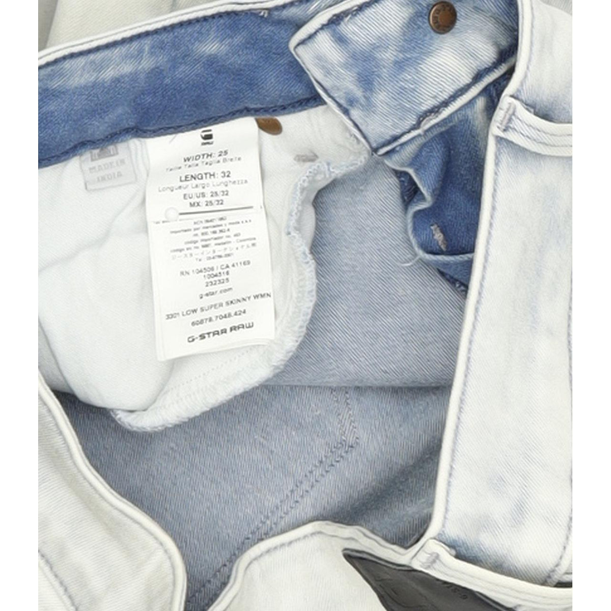 G-Star 3301 Women Blue Skinny Slim Stretch Jeans W25 L32