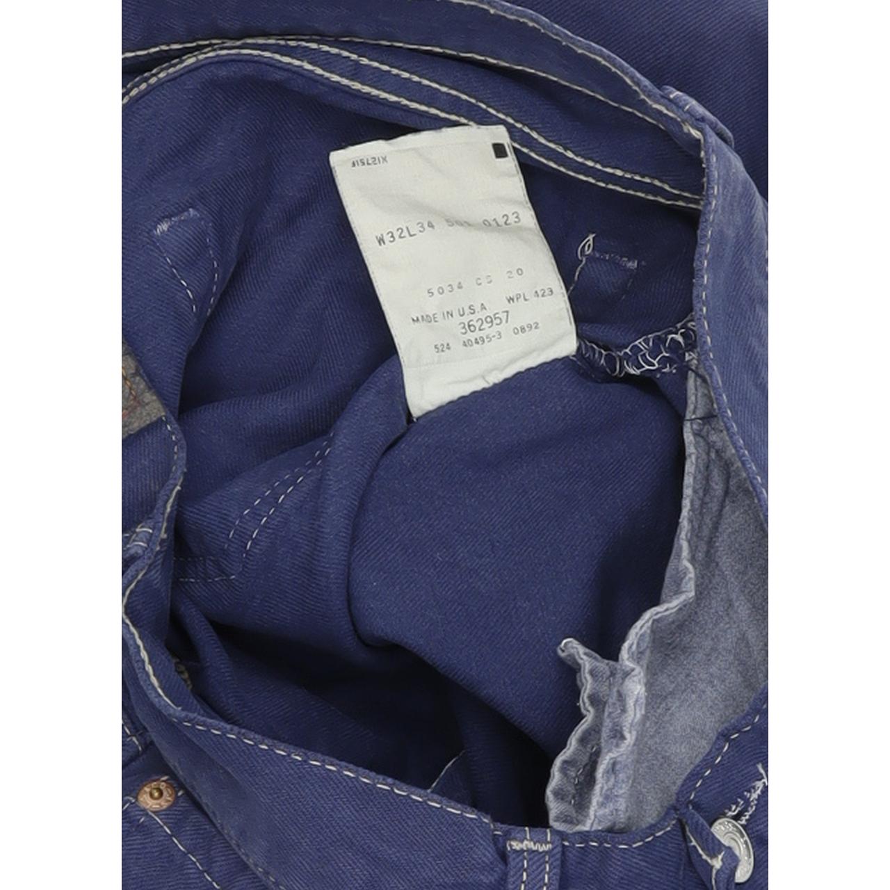 Levi's 501 Made in USA Blue Straight Regular Mom Jeans High Waisted W32 L34