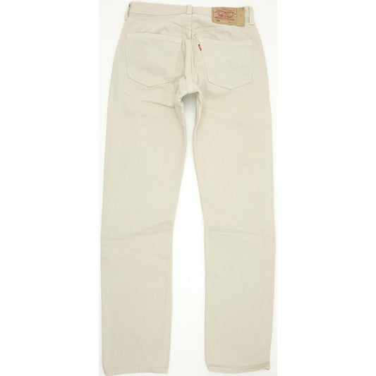 Levi's 501 Made in USA Beige Straight Regular Mom Jeans High Waisted W31 L34