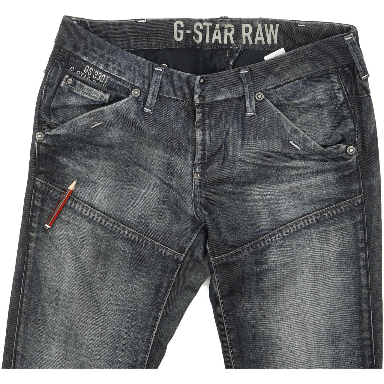 G-Star Hampton Non Fit Women Blue Straight Slim Jeans W26 L30