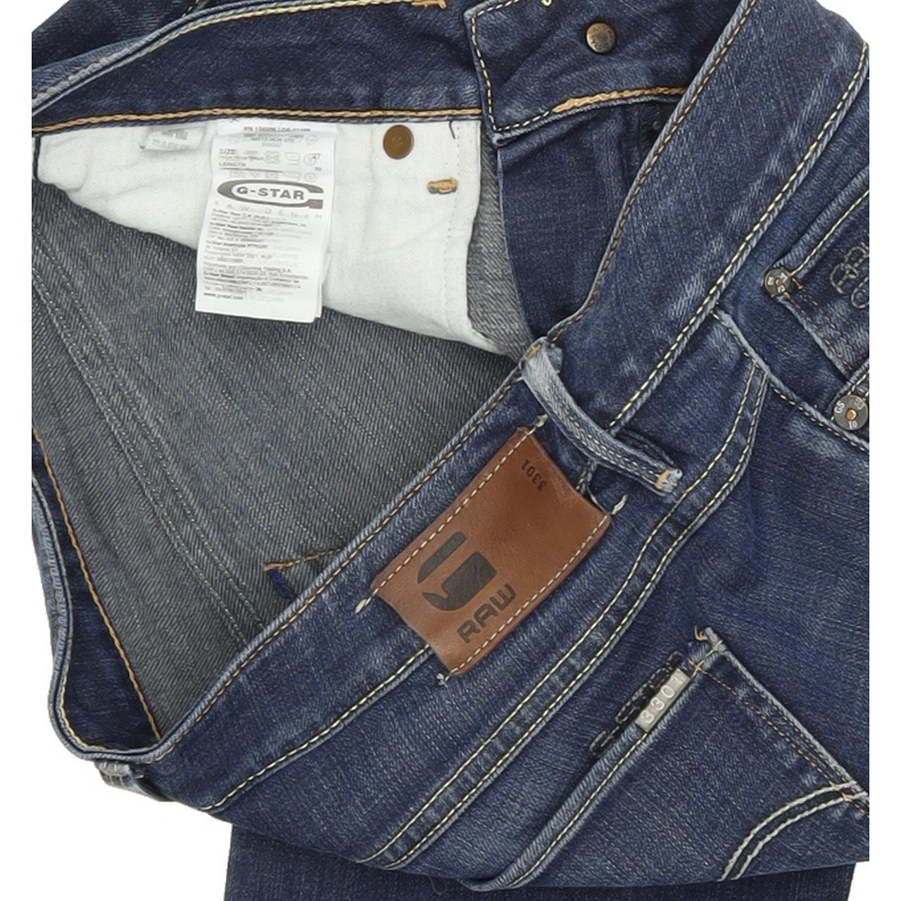 G-Star 3301 Women Blue Straight Regular Stretch Jeans W27 L30