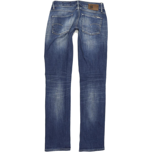 G-Star 3301 Women Blue Straight Regular Stretch Jeans W25 L32