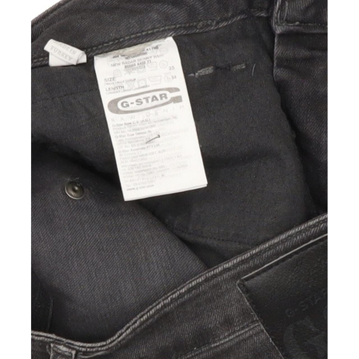 G-Star New Radar Women Charcoal Skinny Slim Stretch Jeans W25 L31