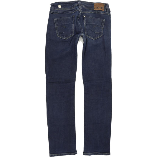 G-Star Ford Women Blue Straight Regular Stretch Jeans W31 L30