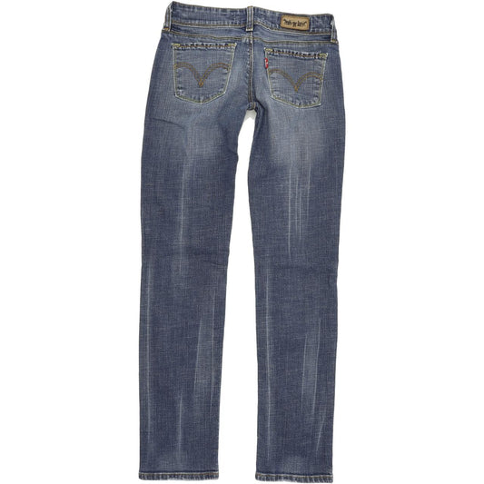 Levi's 571 Women Blue Straight Slim Stretch Jeans W28 L32