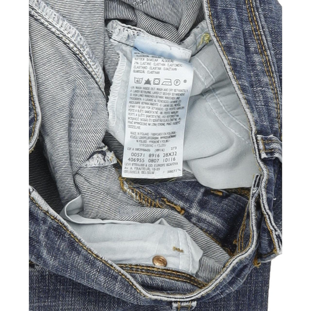 Levi's 571 Women Blue Straight Slim Stretch Jeans W28 L32
