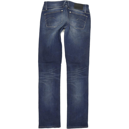 G-Star Women Blue Straight Regular Stretch Jeans W28 L33