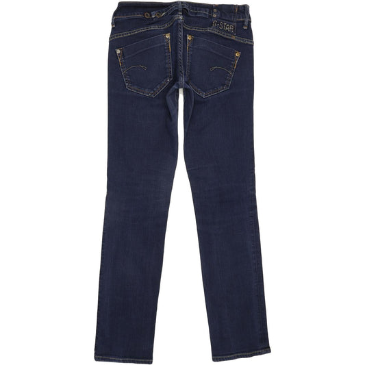 G-Star Women Blue Straight Slim Jeans W26 L30