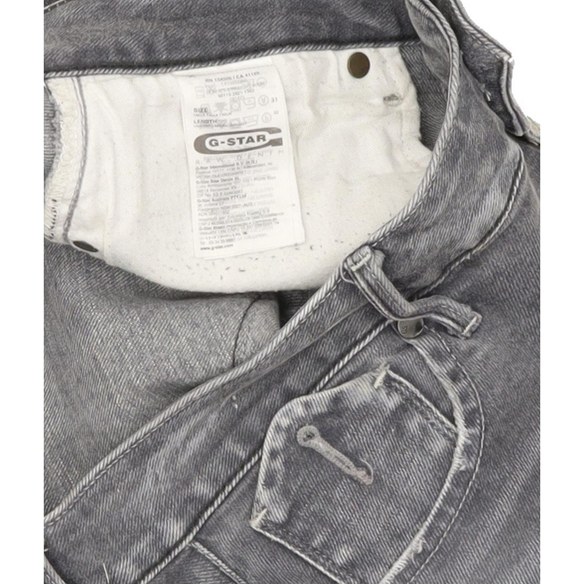 G-Star Corvet Women Grey Straight Slim Stretch Jeans W31 L31