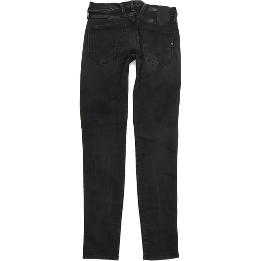 Replay Anbass Men Black Skinny Slim Stretch Jeans W29 L32