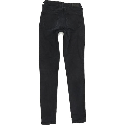 Levi's 721 High Rise Women Black Skinny Slim Stretch Jeans W28 L32