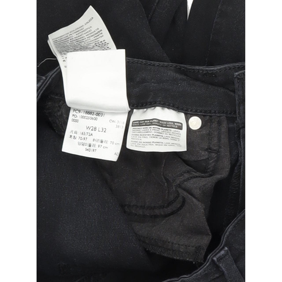 Levi's 721 High Rise Women Black Skinny Slim Stretch Jeans W28 L32