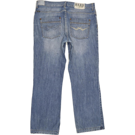 Wrangler Hero Men Blue Straight Regular Jeans W36 L31