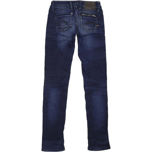 G-Star Attacc Women Blue Straight Slim Stretch Jeans W25 L31