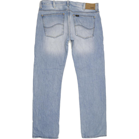 Lee Powell Men Blue Straight Slim Jeans W35 L31