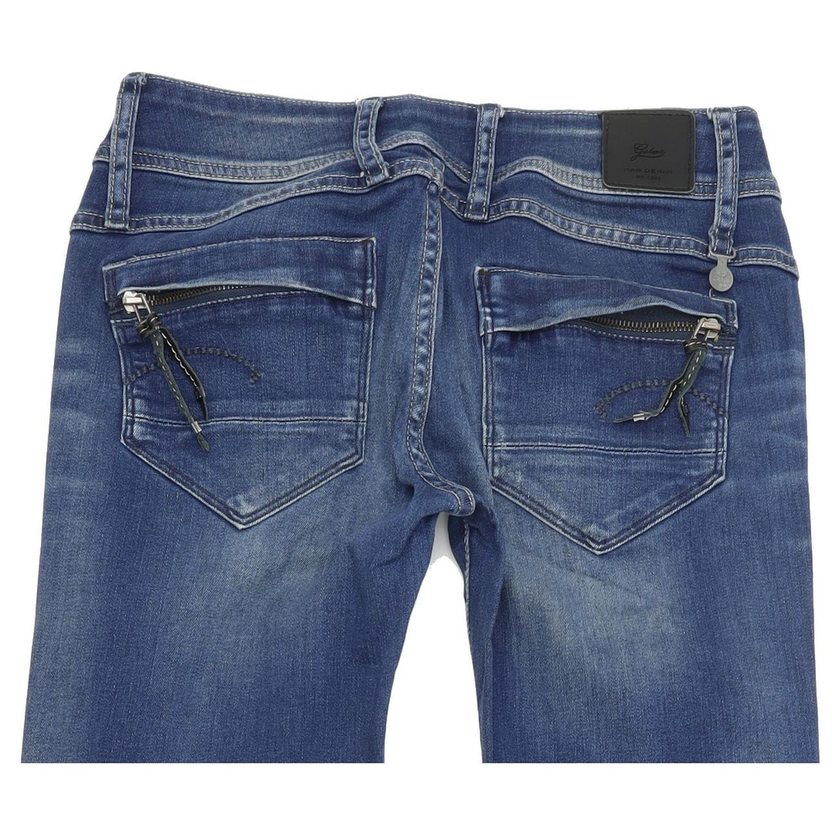 G-Star Women Blue Tapered Regular Stretch Jeans W26 L32