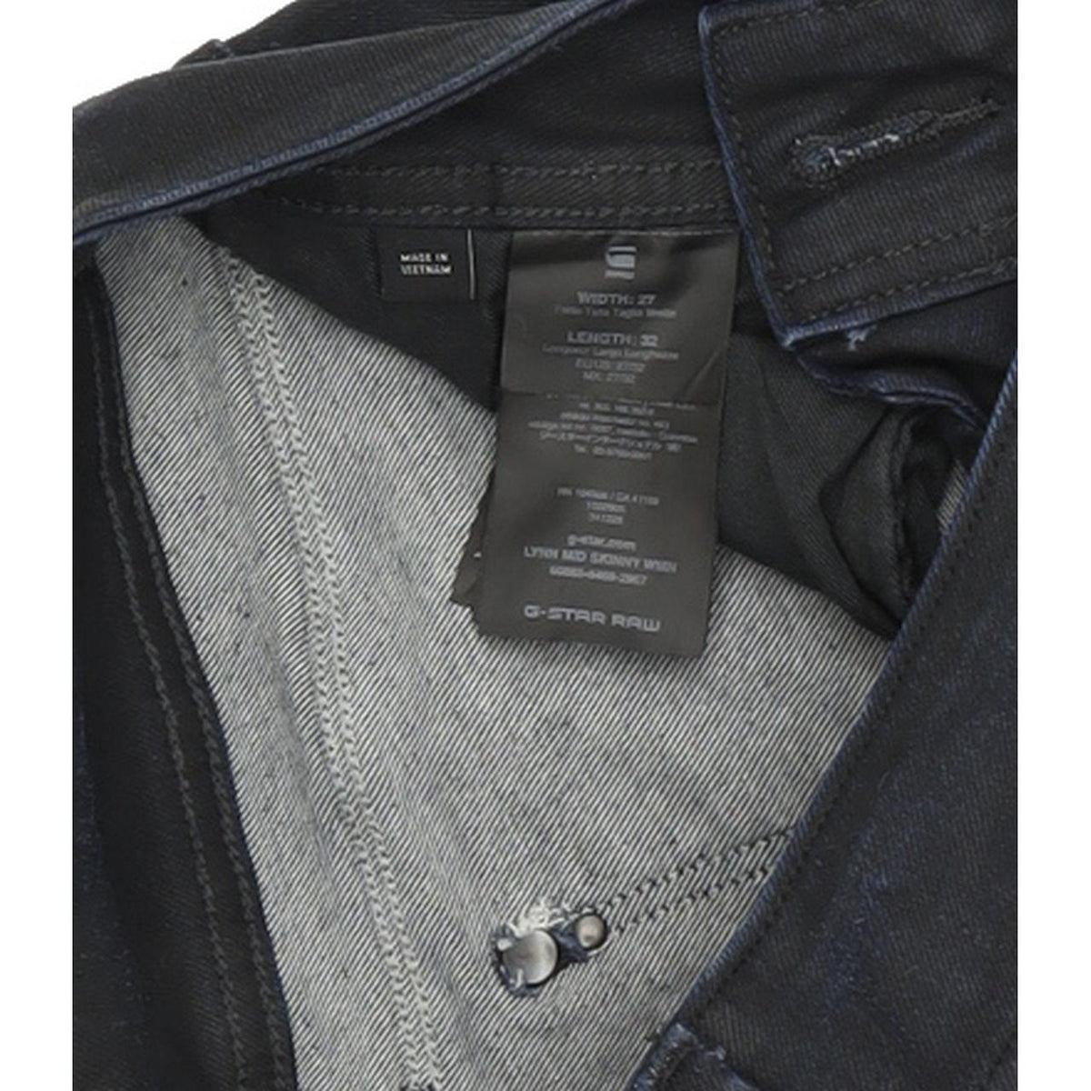 G-Star Lynn Mid Women Blue Skinny Slim Stretch Jeans W27 L32