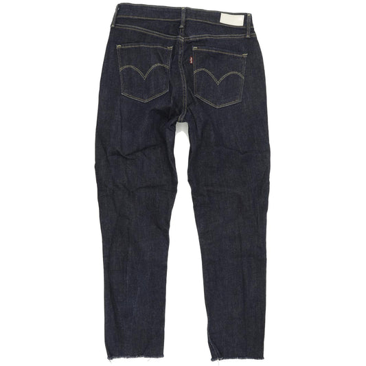 Levi's High Rise Women Blue Skinny Slim Capri Stretch Jeans W27 L23