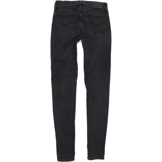 Levi's 710 Women Black Skinny Slim Stretch Jeans W27 L30