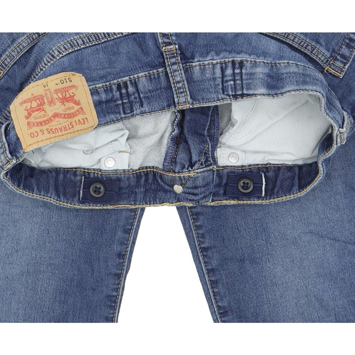 Levi's 510 Kids Women Blue Skinny Slim Stretch Jeans W27 L32