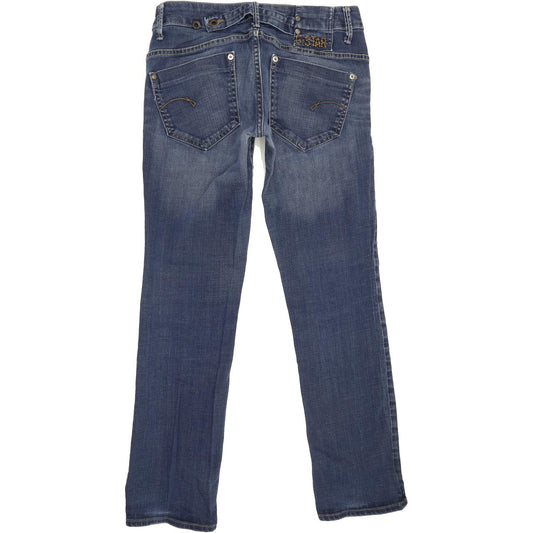 G-Star Midge Women Blue Straight Slim Stretch Jeans W28 L29