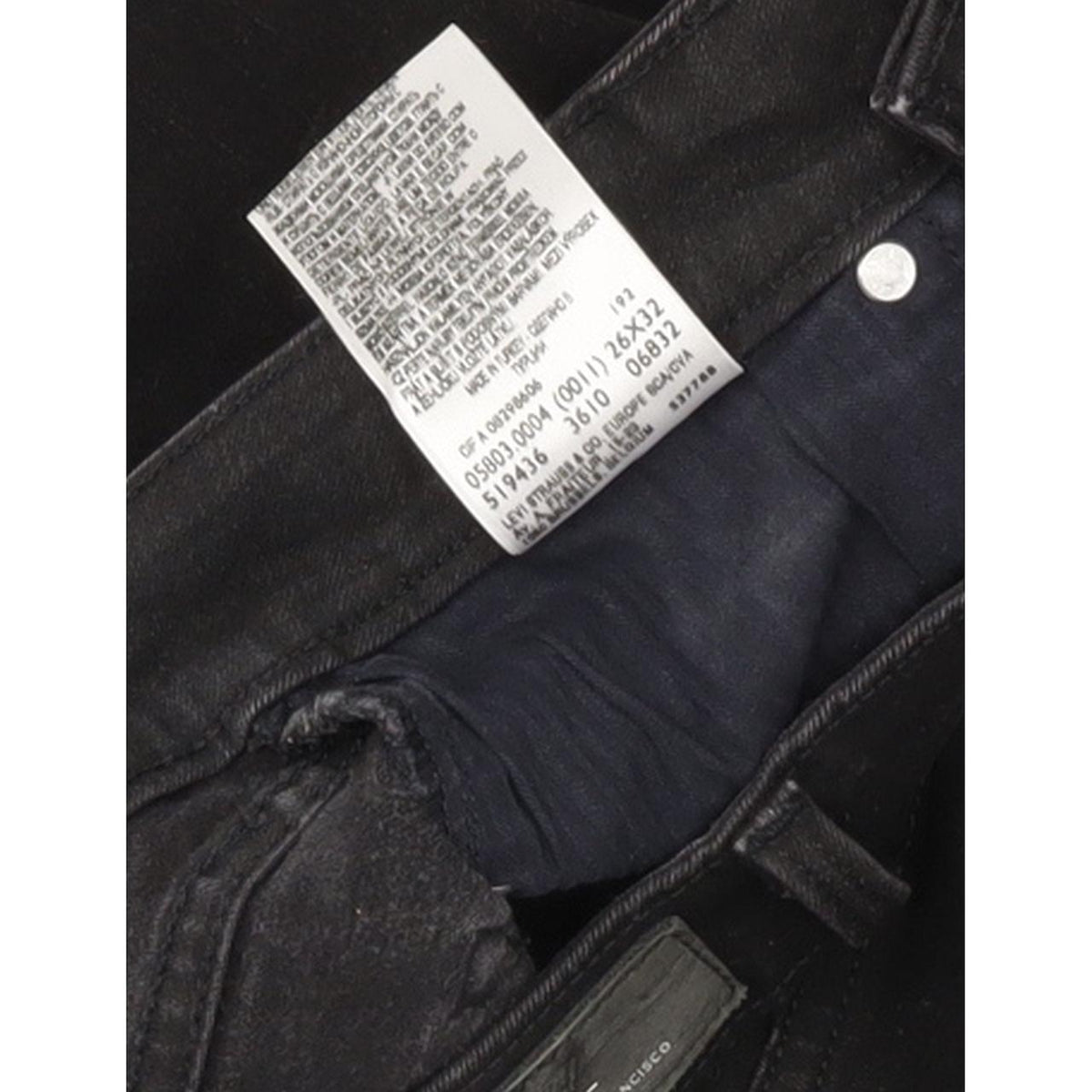 Levi's Bold Curve Women Black Skinny Slim Stretch Jeans W26 L30