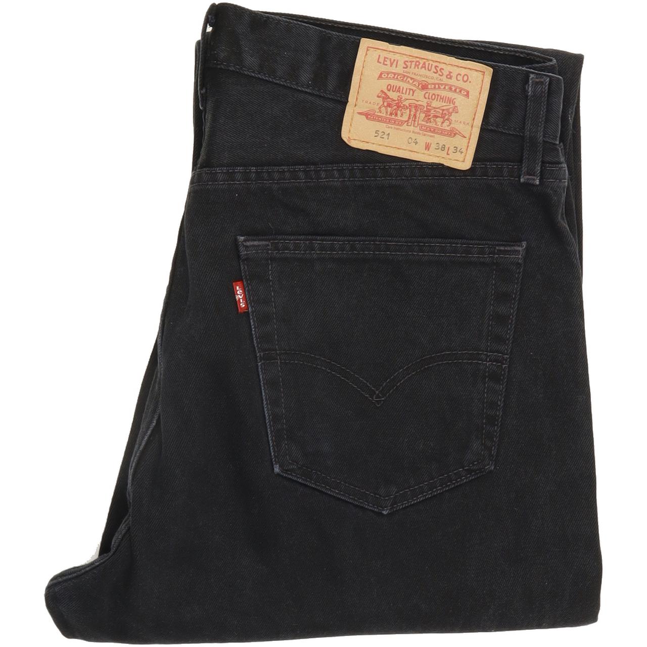 Levi's 521 Men Black Straight Regular Jeans W37 L33