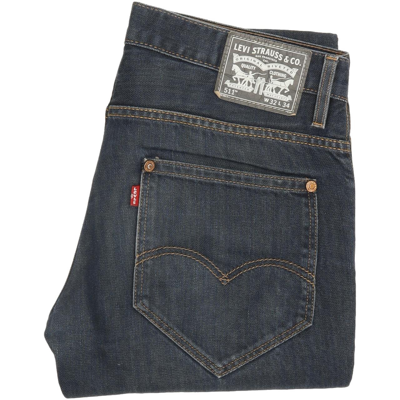 Levi's 511 Men Blue Straight Slim Jeans W32 L33