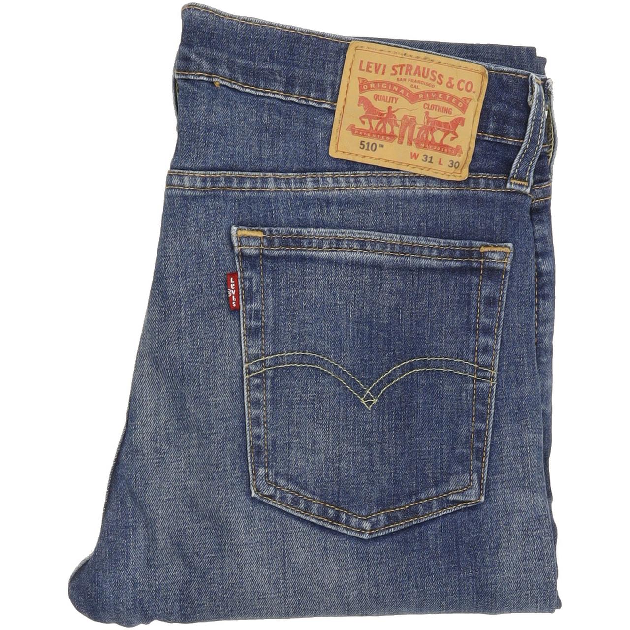 Levi's 510 Men Blue Skinny Slim Stretch Jeans W31 L29