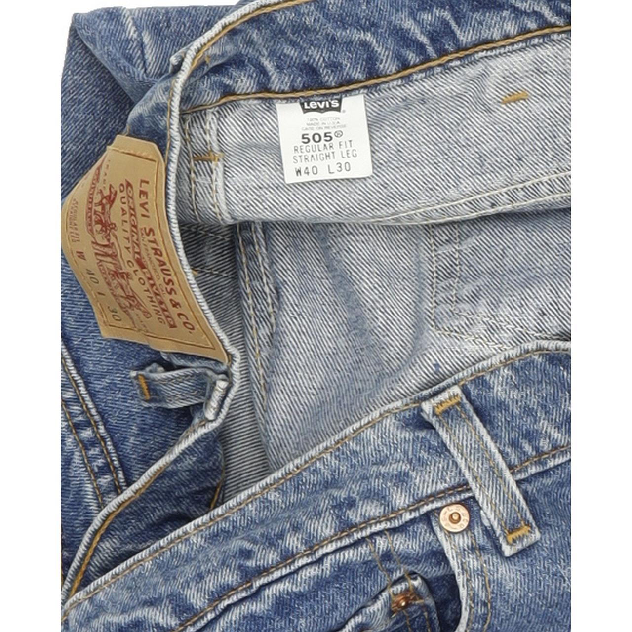 Levi's 505 Made in USA Blue Straight Regular Jeans High Waisted W40 L30