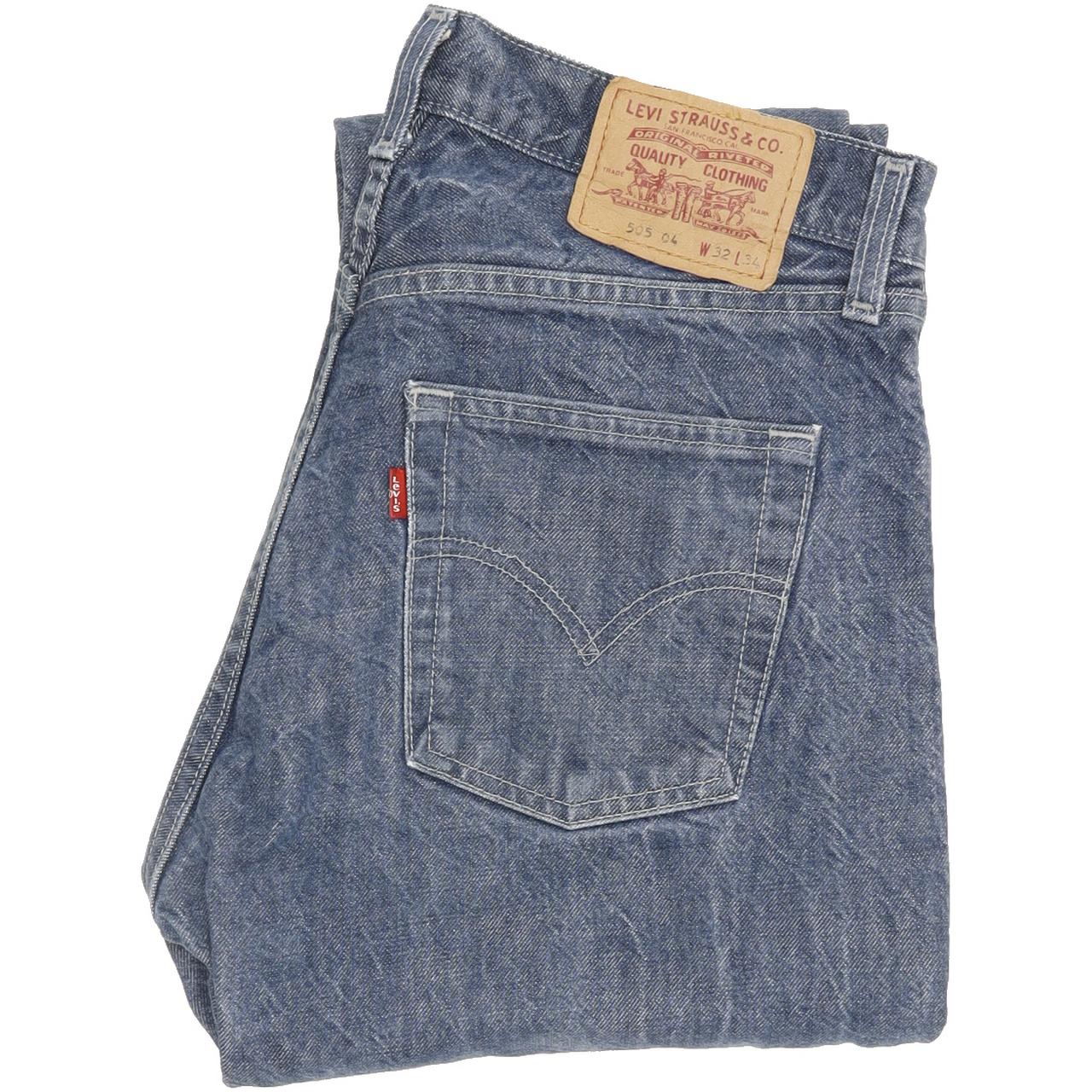 Levi's 505 Men Blue Straight Regular Jeans W32 L33