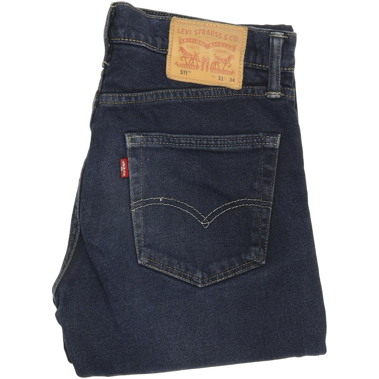 Levi's 511 Men Blue Straight Slim Stretch Jeans W31 L34