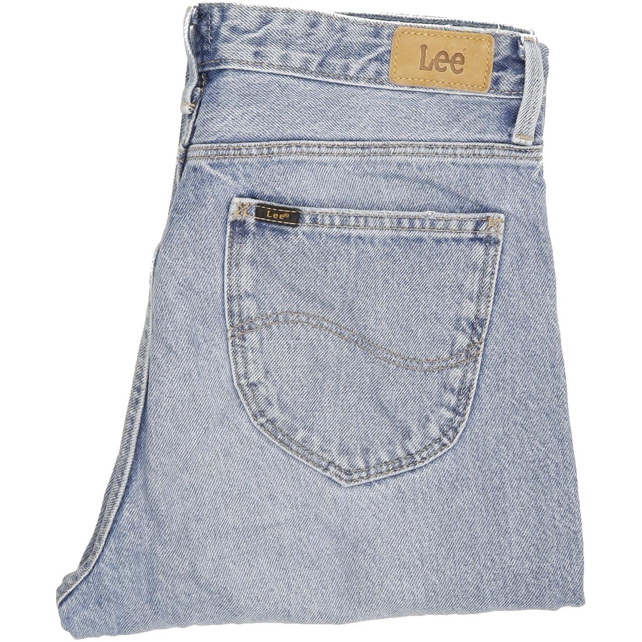 Lee Blue Straight Regular Mom Jeans High Waisted W32 L29
