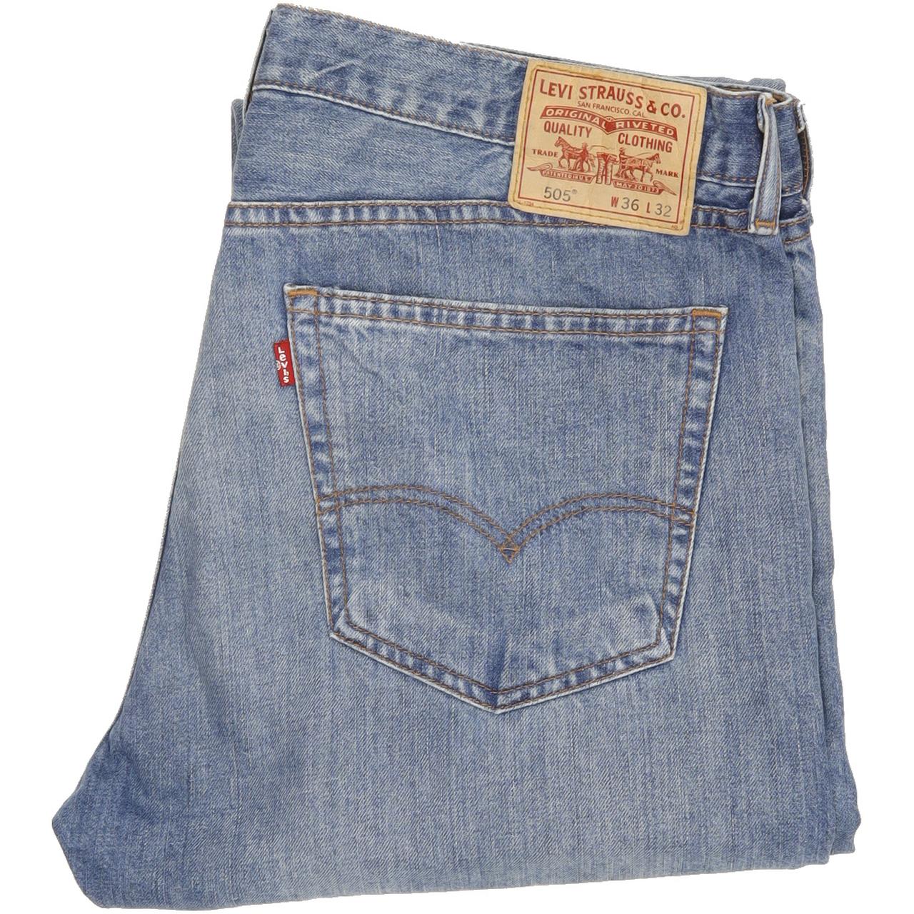 Levi's 505 Men Blue Straight Regular Jeans W36 L32
