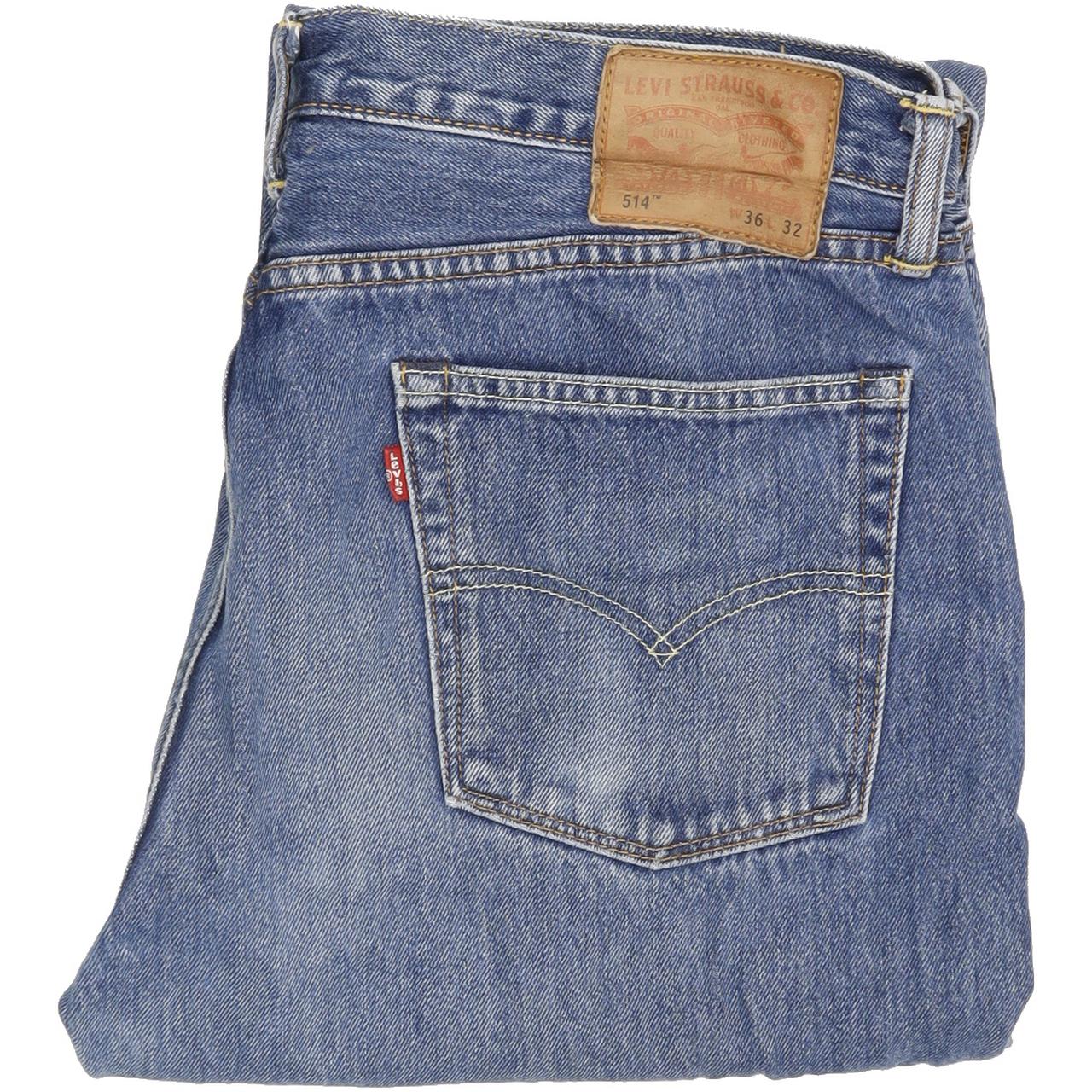 Levi's 514 Men Blue Straight Slim Jeans W36 L31