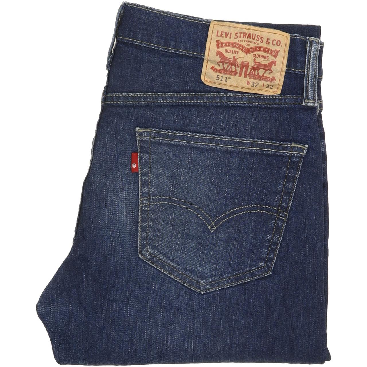 Levi's 511 Men Blue Straight Slim Stretch Jeans W32 L31