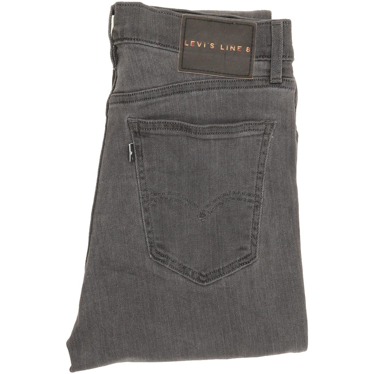 Levi's Line 8 Men Grey Skinny Regular Stretch Jeans W28 L29