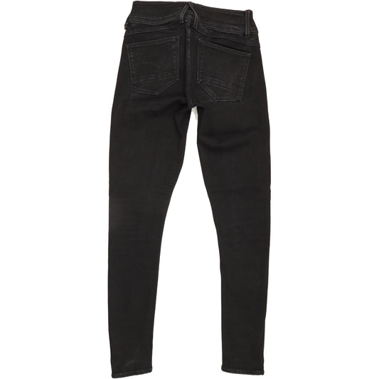 G-Star Lynn d-mid Women Black Skinny Slim Stretch Jeans W27 L28