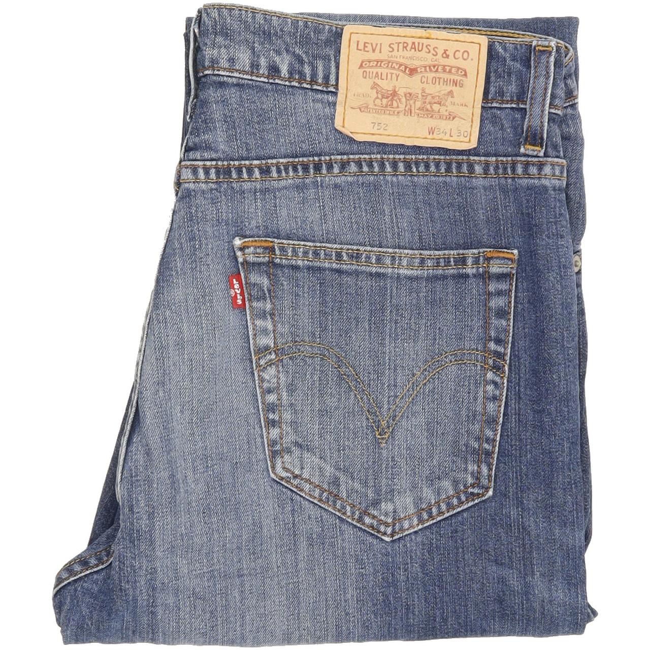 Levi's 752 Men Blue Straight Regular Jeans W34 L30