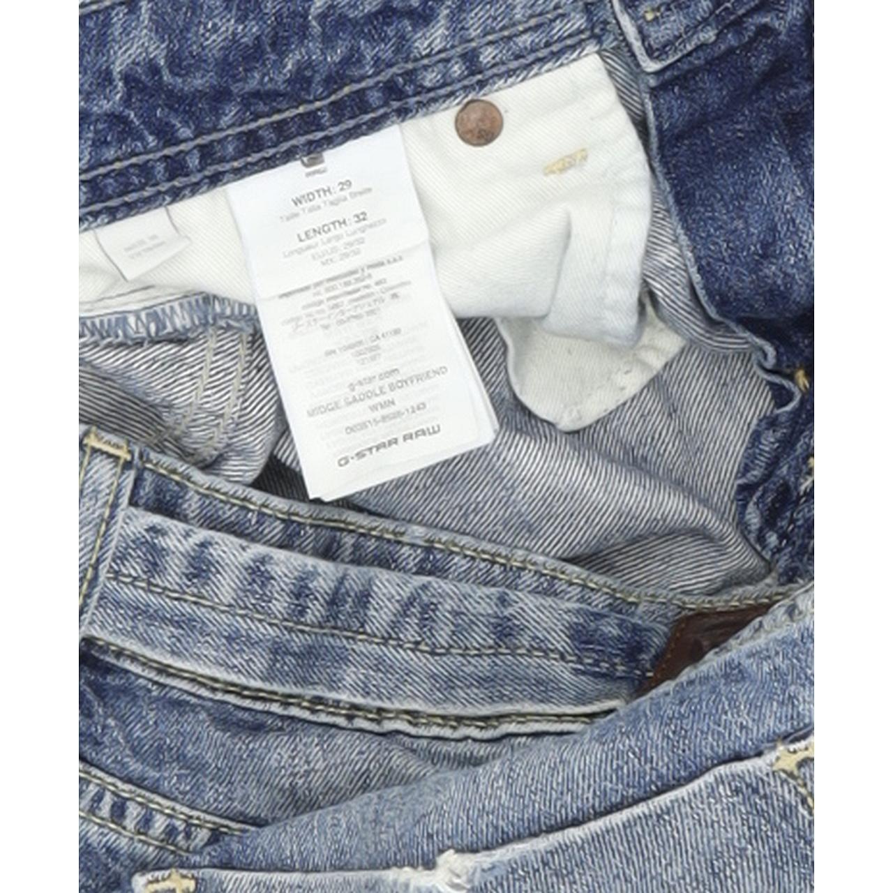 G-Star Midge Women Blue Straight Regular Boyfriend Jeans W29 L32