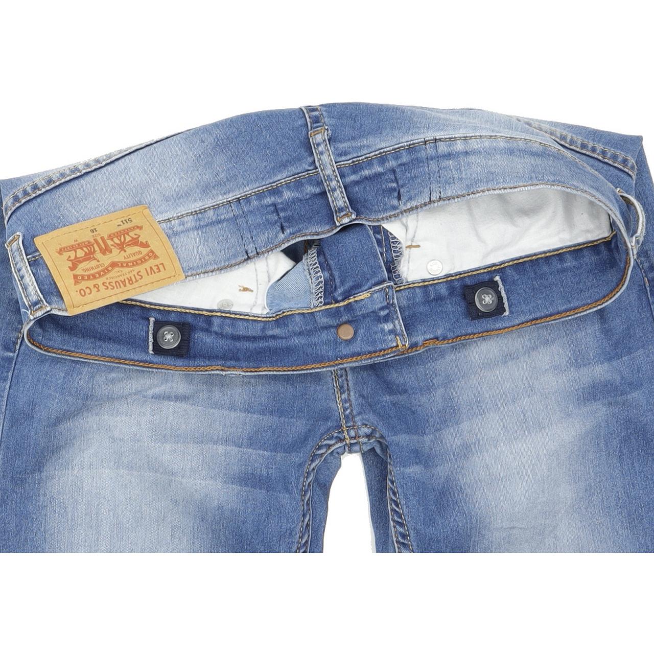 Levi's 511 Kids Blue Straight Slim Stretch Jeans W28 L32